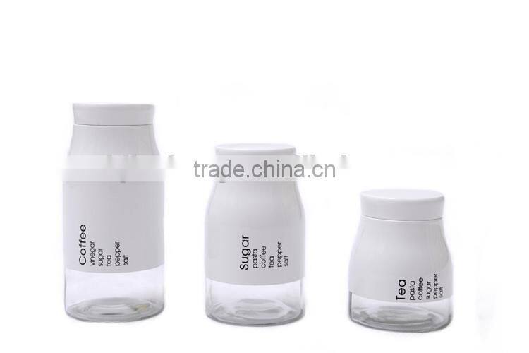 fancy glass bottles and jars with customised logo printed TP12102