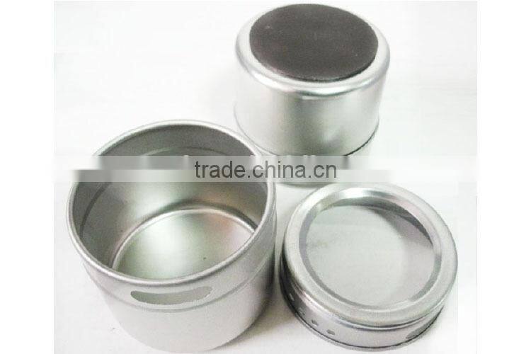 SS mini cylinder magnet tin cans for spice /herb