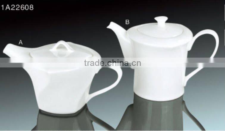 Fine bone china large white ceramic coffee and tea pot