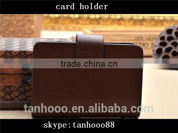 OEM promotional unique gift leather credit card holders ,fashion&foldable&square wholesale leather gift card holders