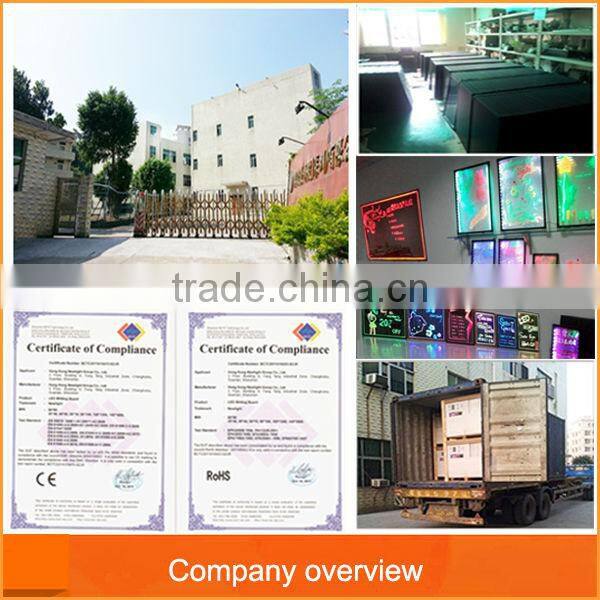 Neon glowing led menu board