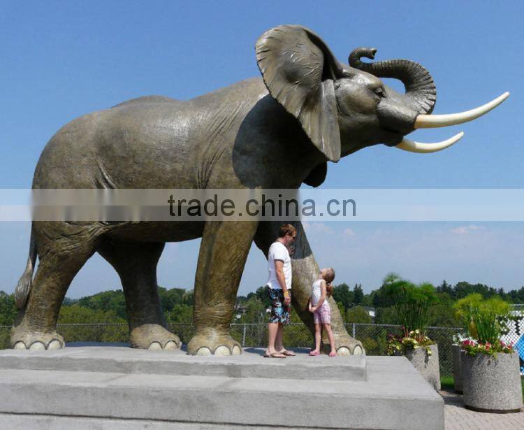 large outdoor copper sculptures metal craft life size elephant statues