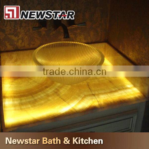 yellow onyx bathroom tile&vanity top