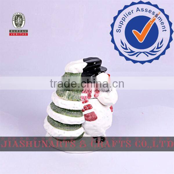 Snowman Ceramic Decorative Storage Box With Lids