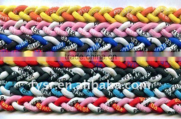 new products 3 ropes weave titanium nylon sports necklaces for kids