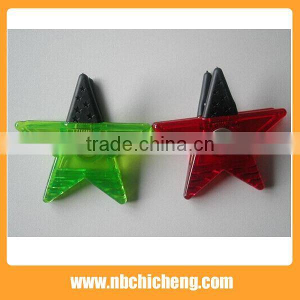 Colorful Plastic Cheap Star Shape Magnetic Clip