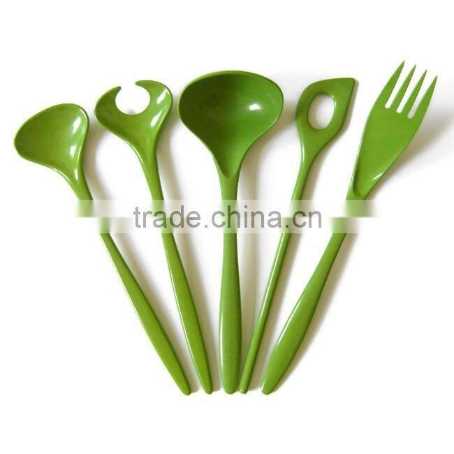 Packed Hanger sticker on each pcs 4pcs black kitchen utensil set without printing