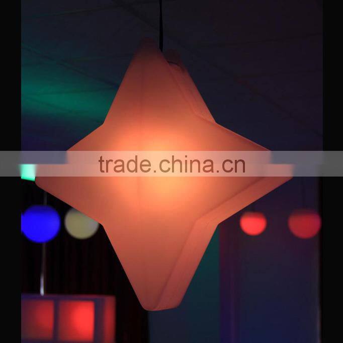 beautiful fashinable 16 colors changing LED star shaped light with remote control