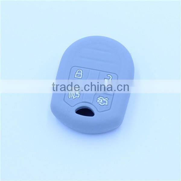Funny silicone promotion gifts, 5 buttons silicone car key case shell for ford remote keys