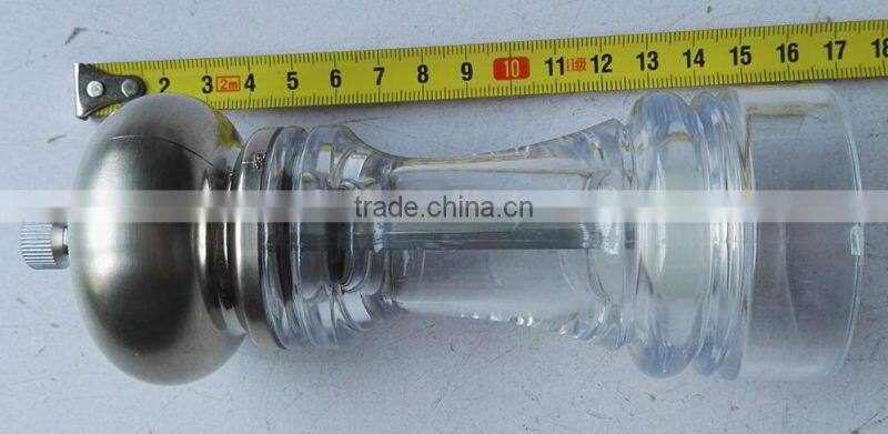 SE-137S-2 acrylic pepper mill with stainless steel head