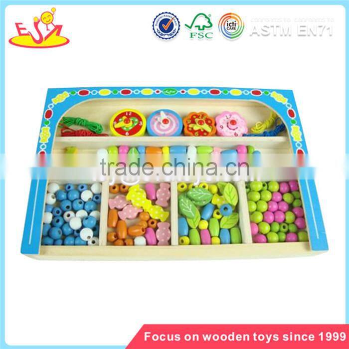 Wholesale creative diy toy wooden string beads wonderful wooden string beads toy W11E003