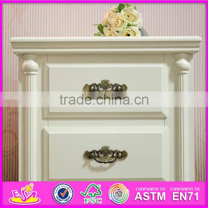 2016 wholesale high quality wooden white bedroom furniture W08H068