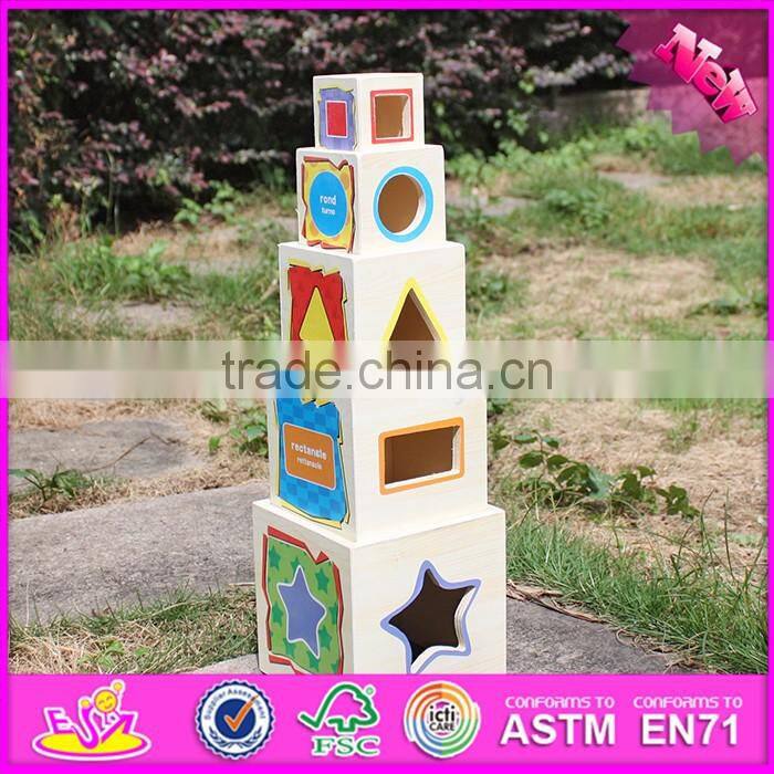 2016 new design toddlers educational wooden stacking toys W13D127