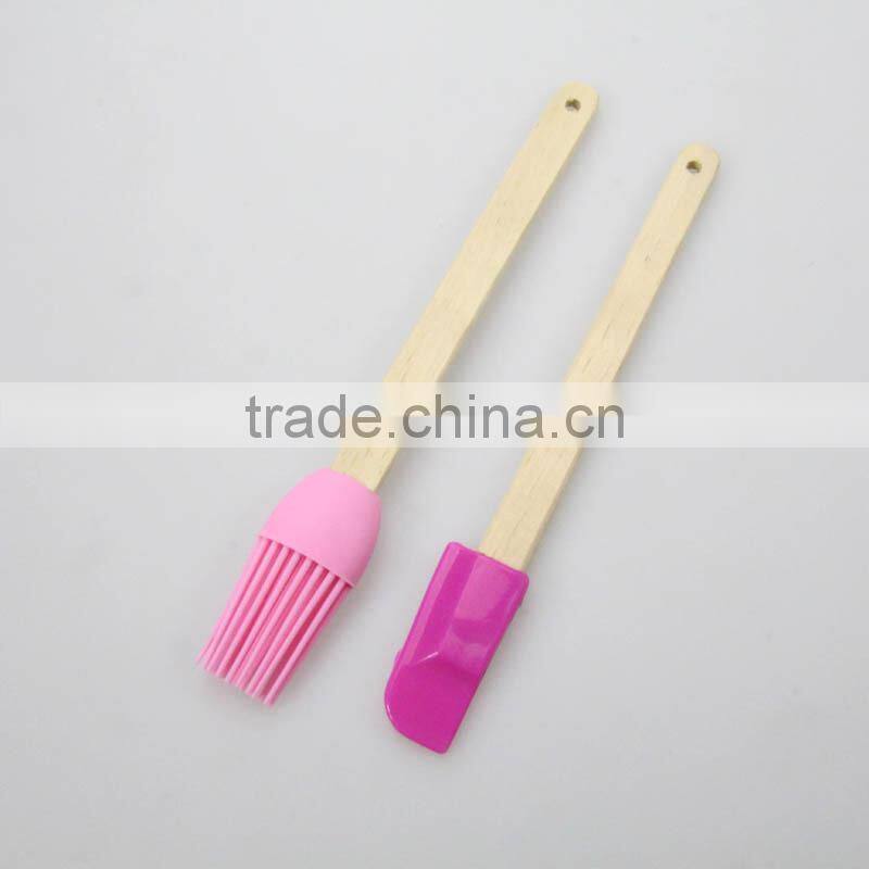 Cake cream solid silicone spatula mixing batter scraper brush silicone kitchen tool