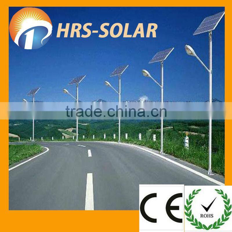 HRS-1010 CE RoHS Approval Solar Street Lamp Galvanized Steel Pole