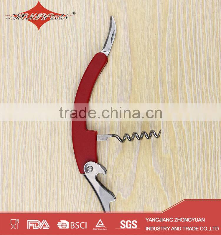 red corkscrews wine bottle openers with plastic handle
