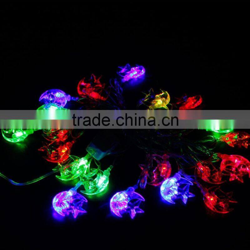 New 2016 Hot 4M/20LED AC110V~220V RGB Moon Star Waterproof LED String Light Christmas Lights