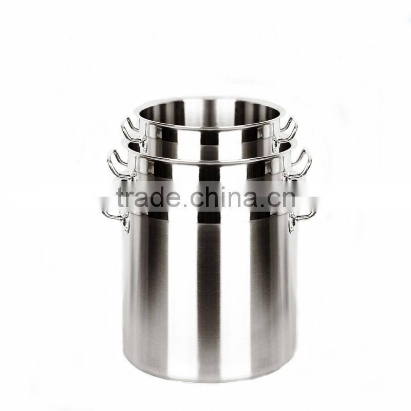 Stainless steel food mixing barrel 70L stockpot bucket