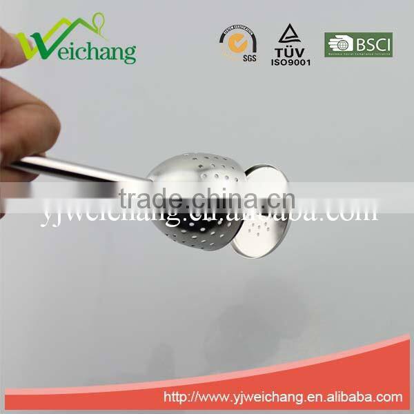 WCE121 Good quality Stainless Steel Tea tools Tea Strainer Tea Infuser Long handle push-open style Durable and Rust Resistant