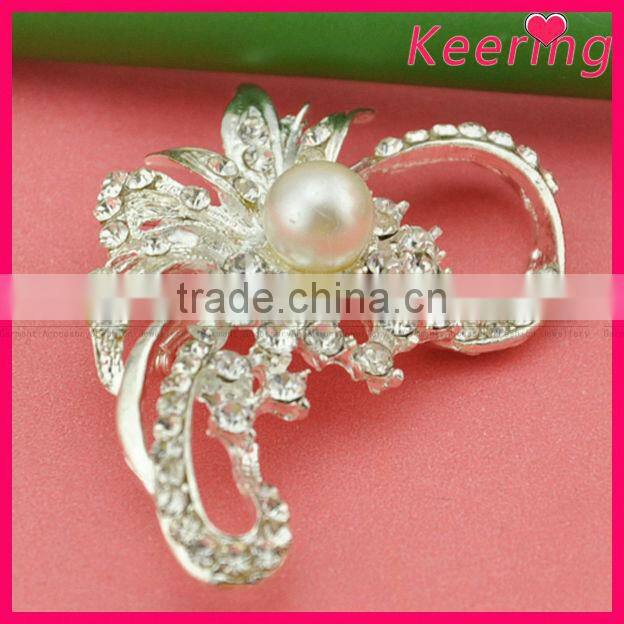 china wholesale fashion pearl brooch pin for bouquet WBR-1281