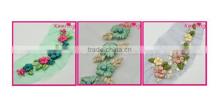 New design embroidery patch with flower WPHA-109
