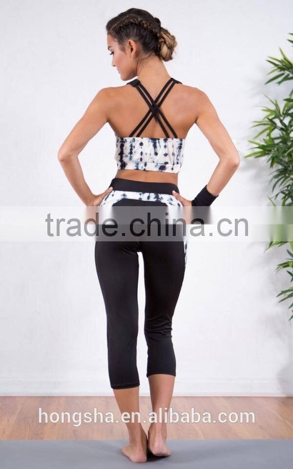 Wholesale Women Sport Bra White Tie Dye Sport Bra For Women HSB6995