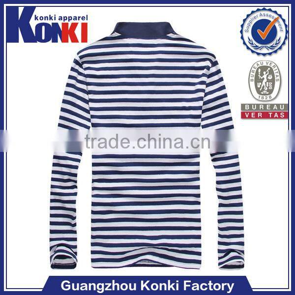 cheap men's fashion stripe cufflinks long sleeve shirt