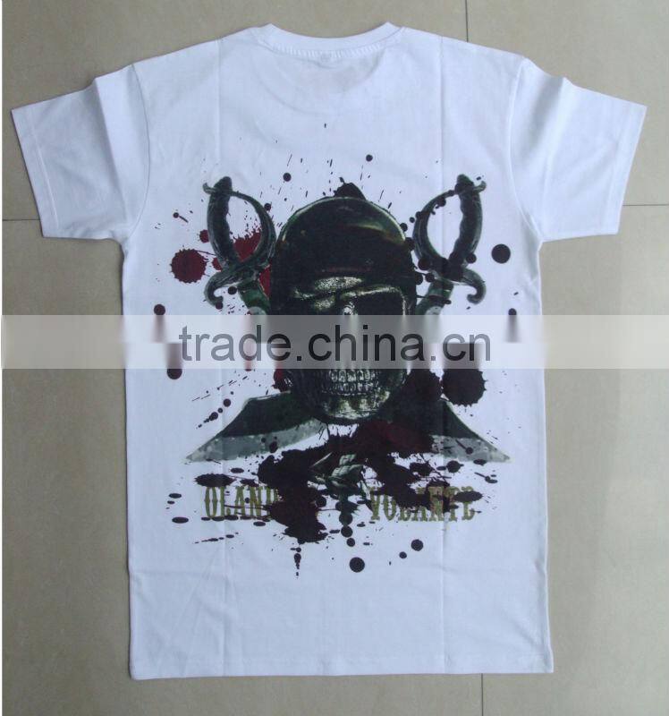 mens printed combed cotton t-shirt