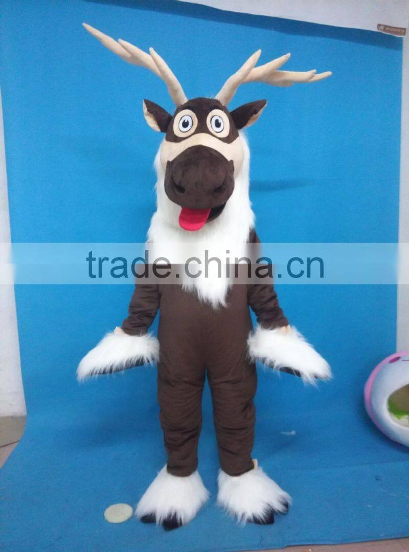 Advertising Adult Wearing Polyfoam Cute Blue and Pink Couple Pig Mascot Costume