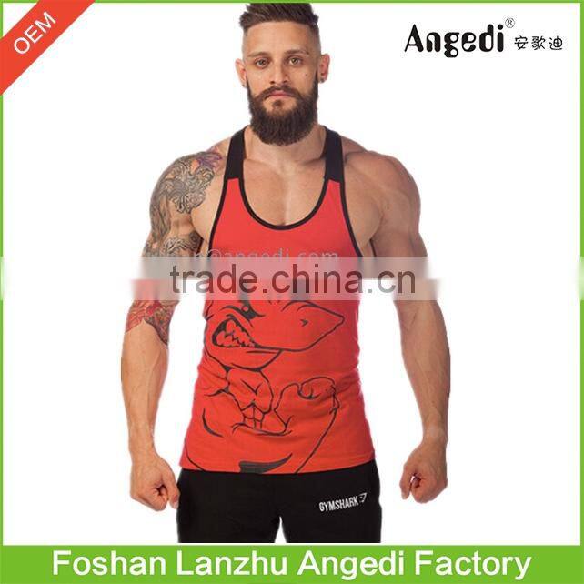 Mens' muscle stringer Mens stringer bodybuilding tank top gym single Y-back muscle racier
