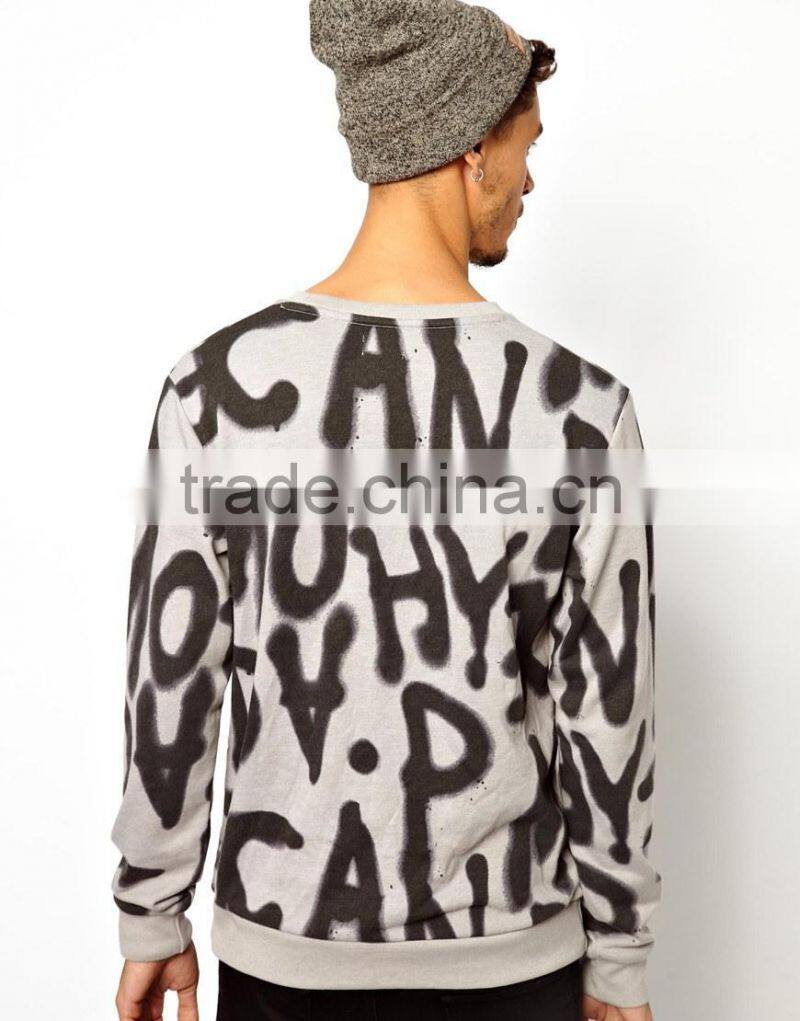 2014 Newest full print mens pullover hoodie