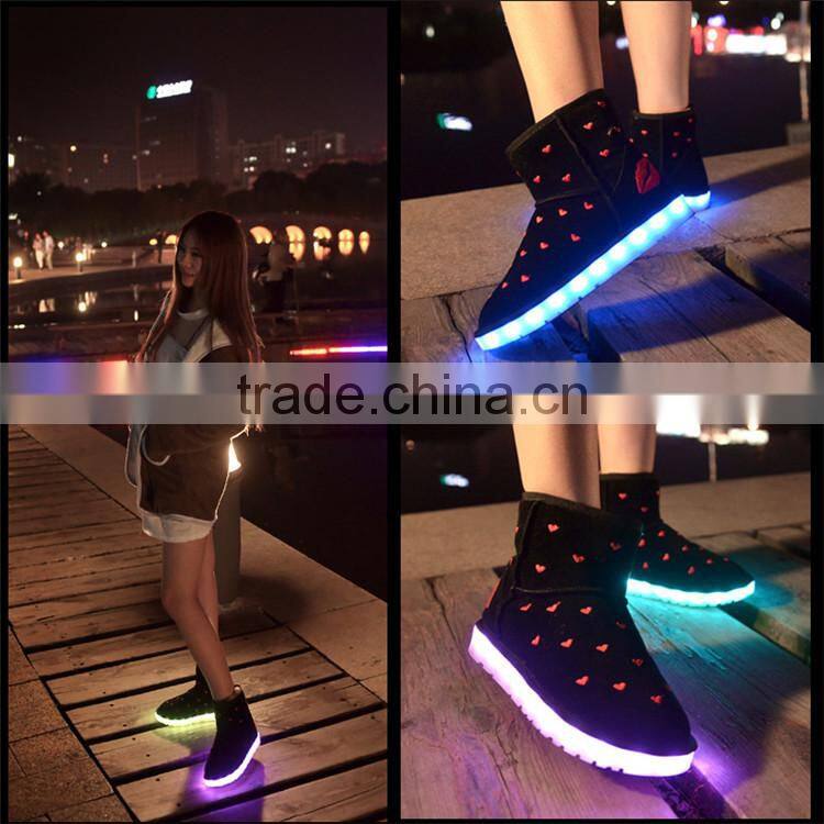 HFR-YS22 Fashion shoe light rubber simulation led shoes for ladies