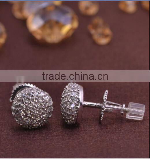 LSE836 screw back earring men jewelry brass gold plating