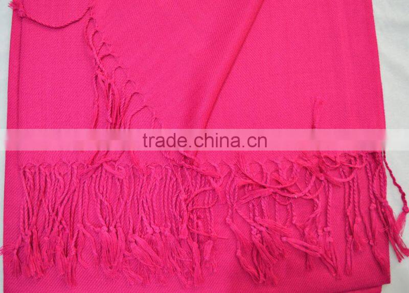 Fashion women twill hot popular pashmina shawl 100%viscose solid color