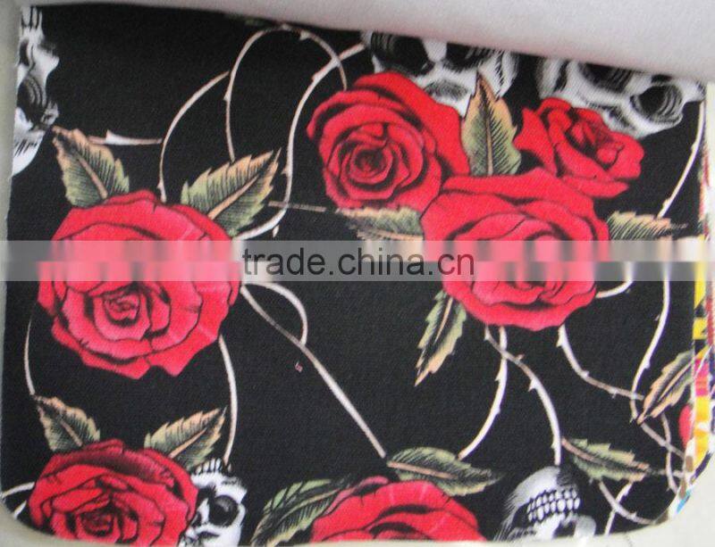 Fashion high quality lady hot shoes rose stripe owl cotton canvas wallet