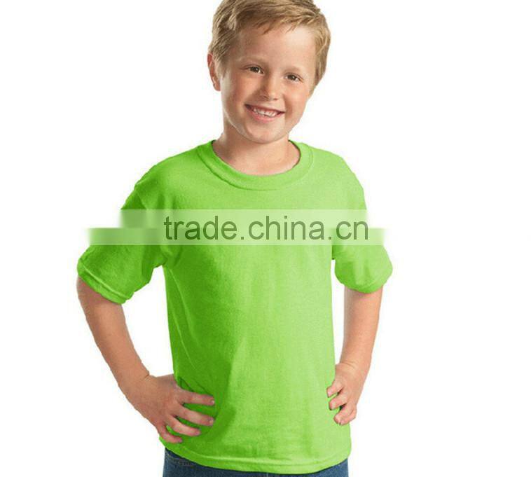 Soft and Breathable Custom 100 Combed Organic Blank Plain Kids T-shirt