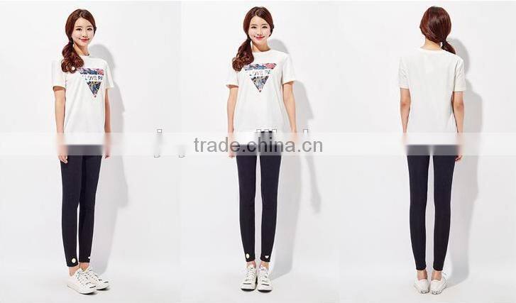 Female money navy blue knitted into joining together cultivate one's morality leggings