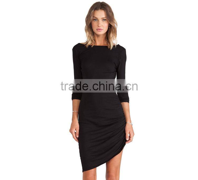 2015 Fashion Trends Winter Long sleeve Round Neck Bodycon dress Pencil Dress for womens