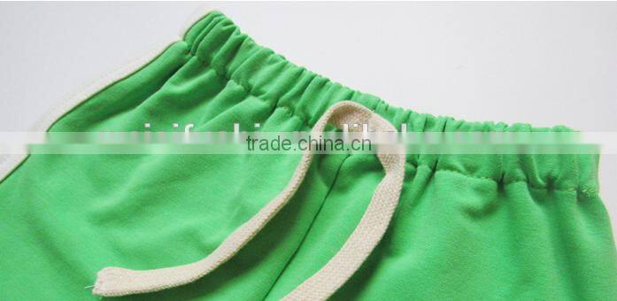 Top quality custom apparel cheap quick dry 100 cotton plain children sports shorts