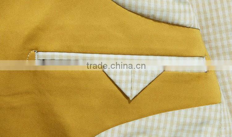 ELPA 2016 new fashion notch lapel single breasted double back vent cotton boys blazer