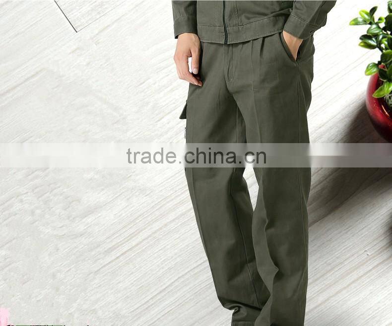 Juqian 2016 worker's garment green nylon breathable cheap multi pocket work pant