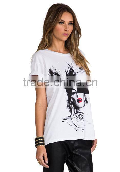 Cotton blend t-shirts with face print
