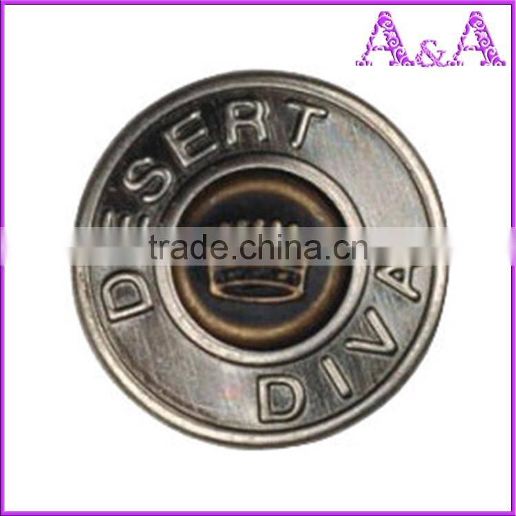 custom black jeans buttons