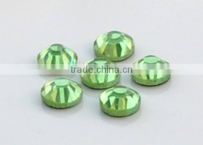 crystal fashion DMC hot fix stone shiny Garment Accessories for apparel in Peridot