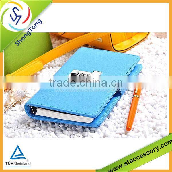 2015 new style business leather notebook /diary notebook customization