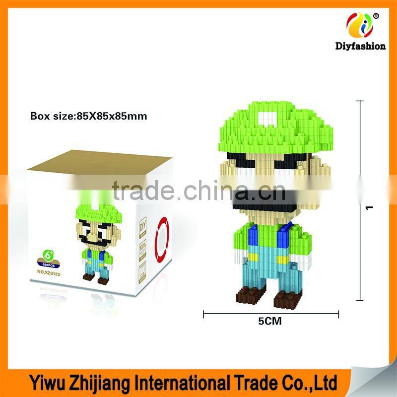 Hot Sale Plastic Building Hollow Blocks Mode 3D Diamond Blocks Educational Toys for Childrens