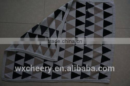 super soft bamboo /cotton Knitted baby wool throw blanket