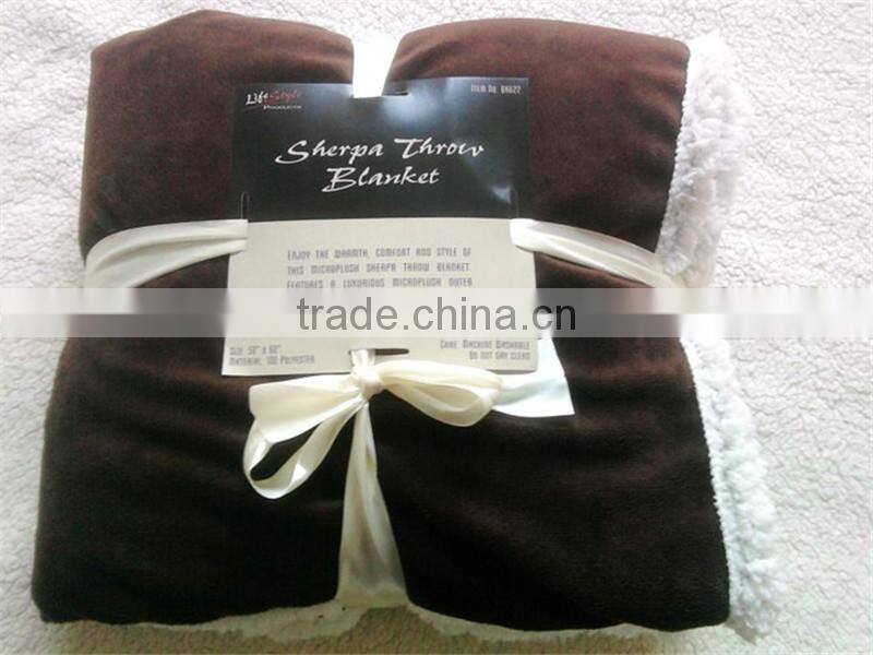 Manufacturer wholesale Micro fleece life comfort sherpa throw