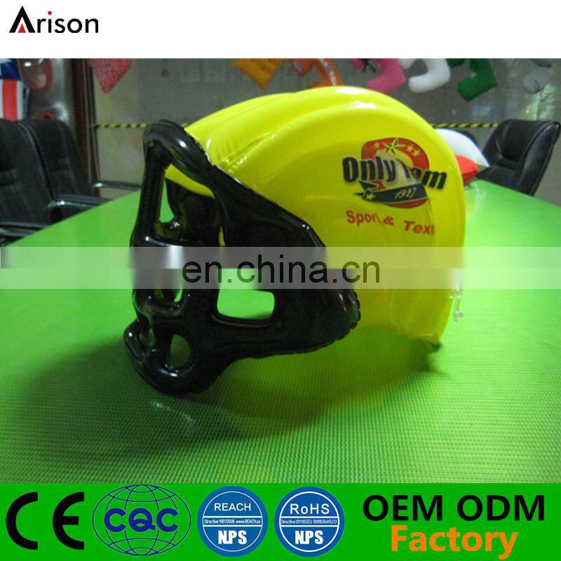 Customizable durable inflatable American football helmet inflatable football hat toy for advertising toys