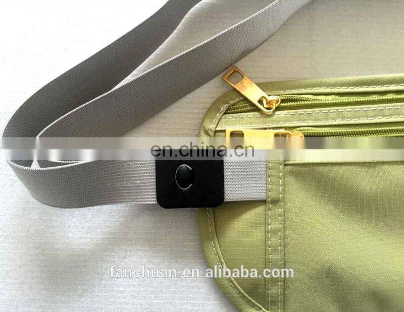 2015 Hottest China Supplier Beige Color RFID Blocking Ripstop Waterproof Money Belt